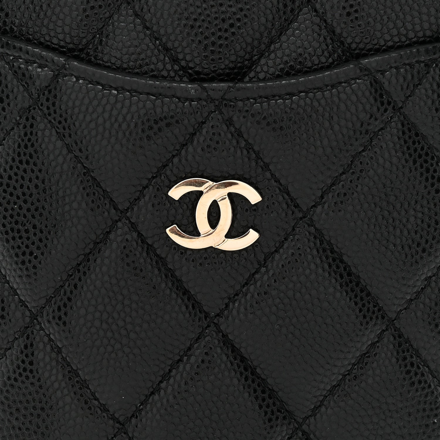 Chanel Caviar Quilted Classic Flat Wallet Pouch Black 8 of 9