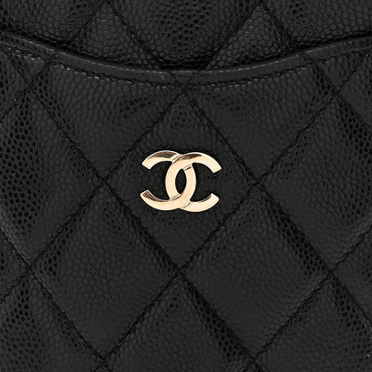 Chanel Caviar Quilted Classic Flat Wallet Pouch Black 8 of 9