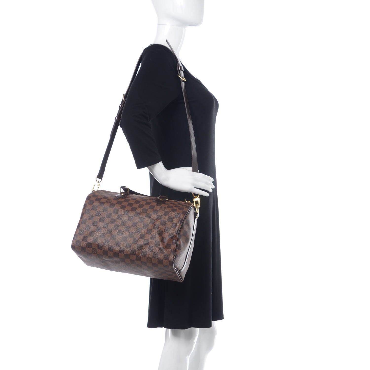 Louis Vuitton Damier Ebene Speedy Bandouliere 30 2 of 10