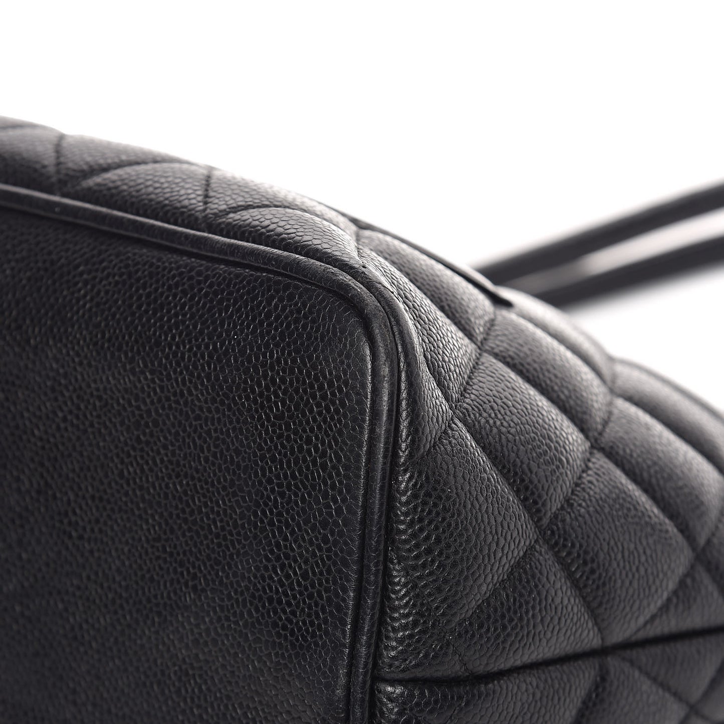 Caviar Quilted Medallion Tote Black