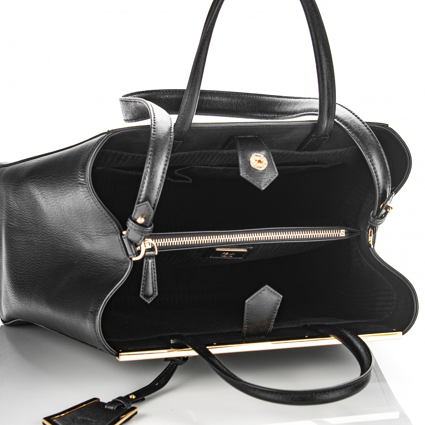 Vitello Elite Medium 2Jours Tote Black