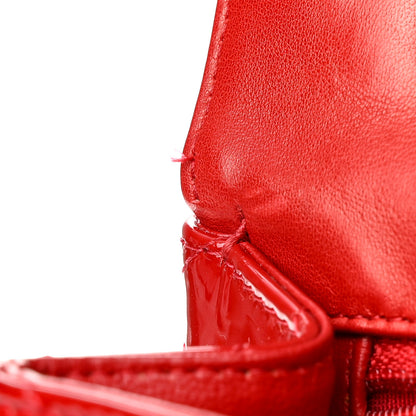 Chanel Patent Quilted Jumbo Single Flap Red 12 of 18