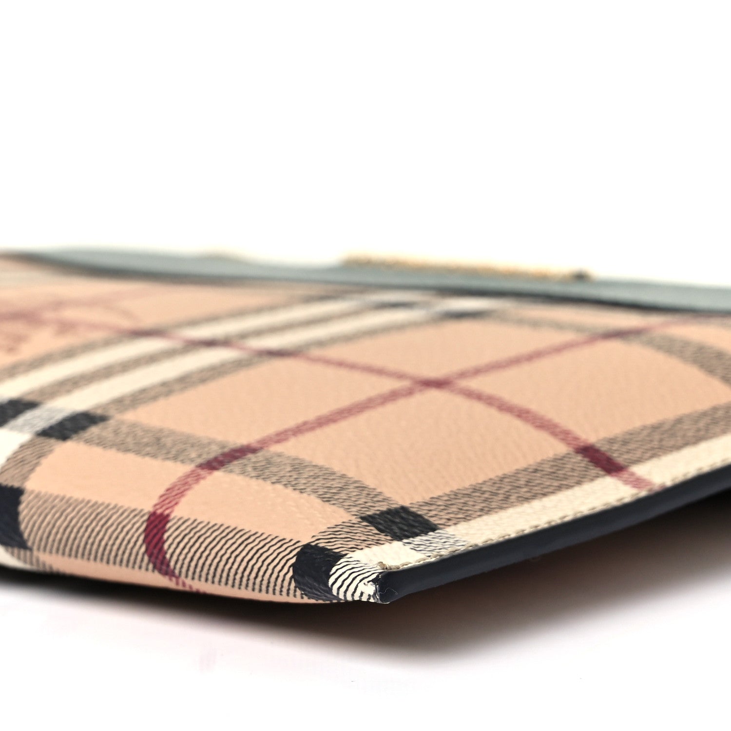 Burberry Haymarket Check Derby Peyton Crossbody Clutch Bag Eucalyptus Green 8 of 8