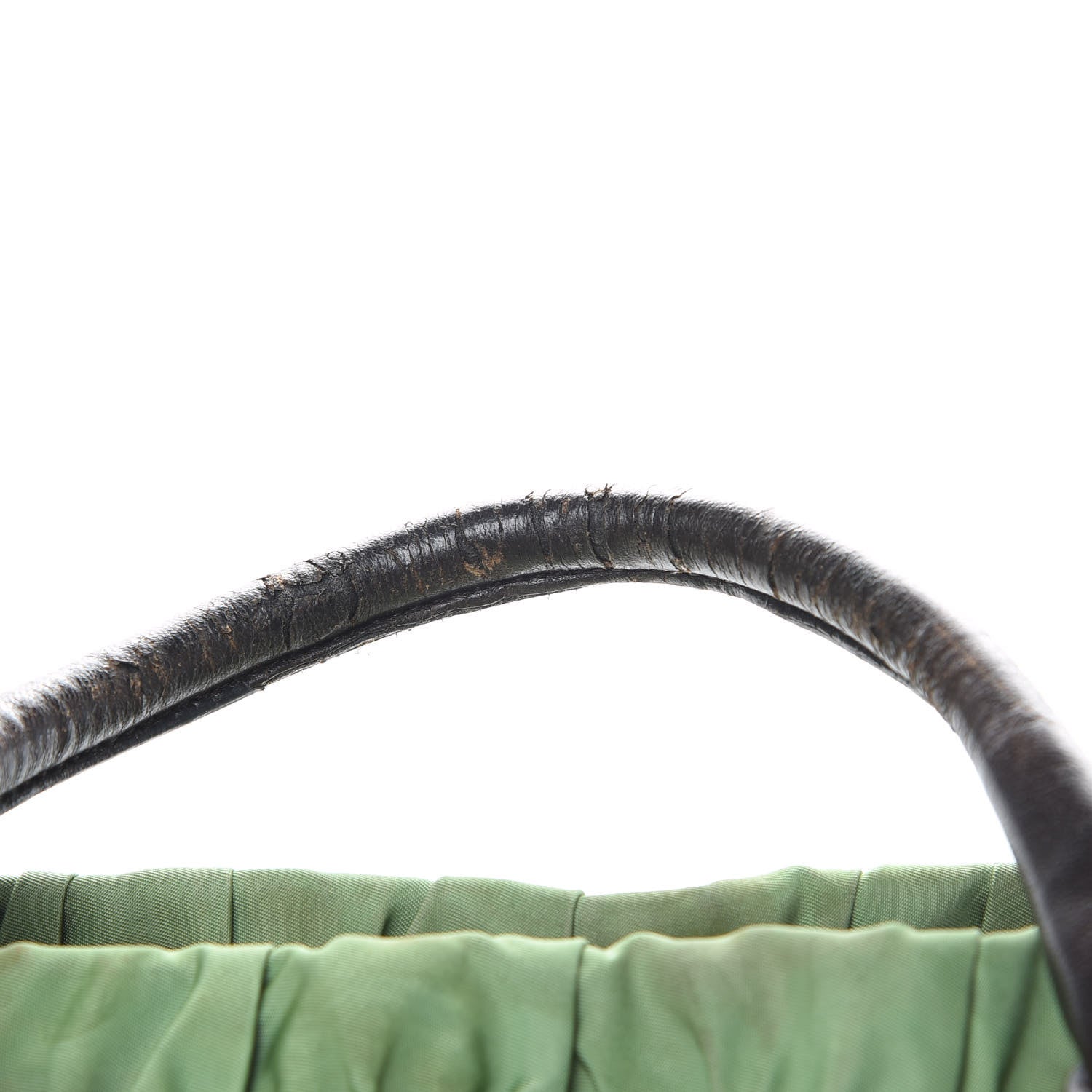 Prada Tessuto Nylon Gaufre Tote Green Brown 15 of 19