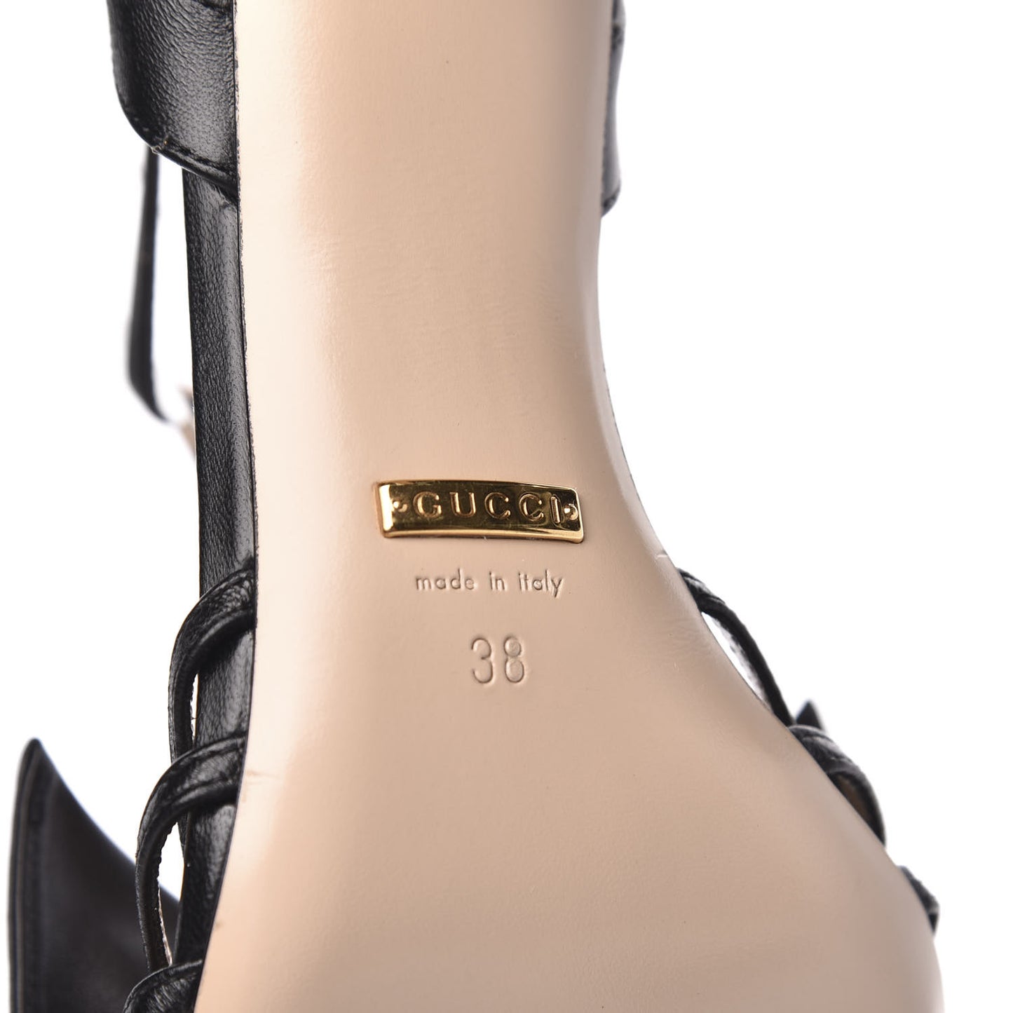 Nappa Queen Margaret Mid Heel Sandals 38 Black