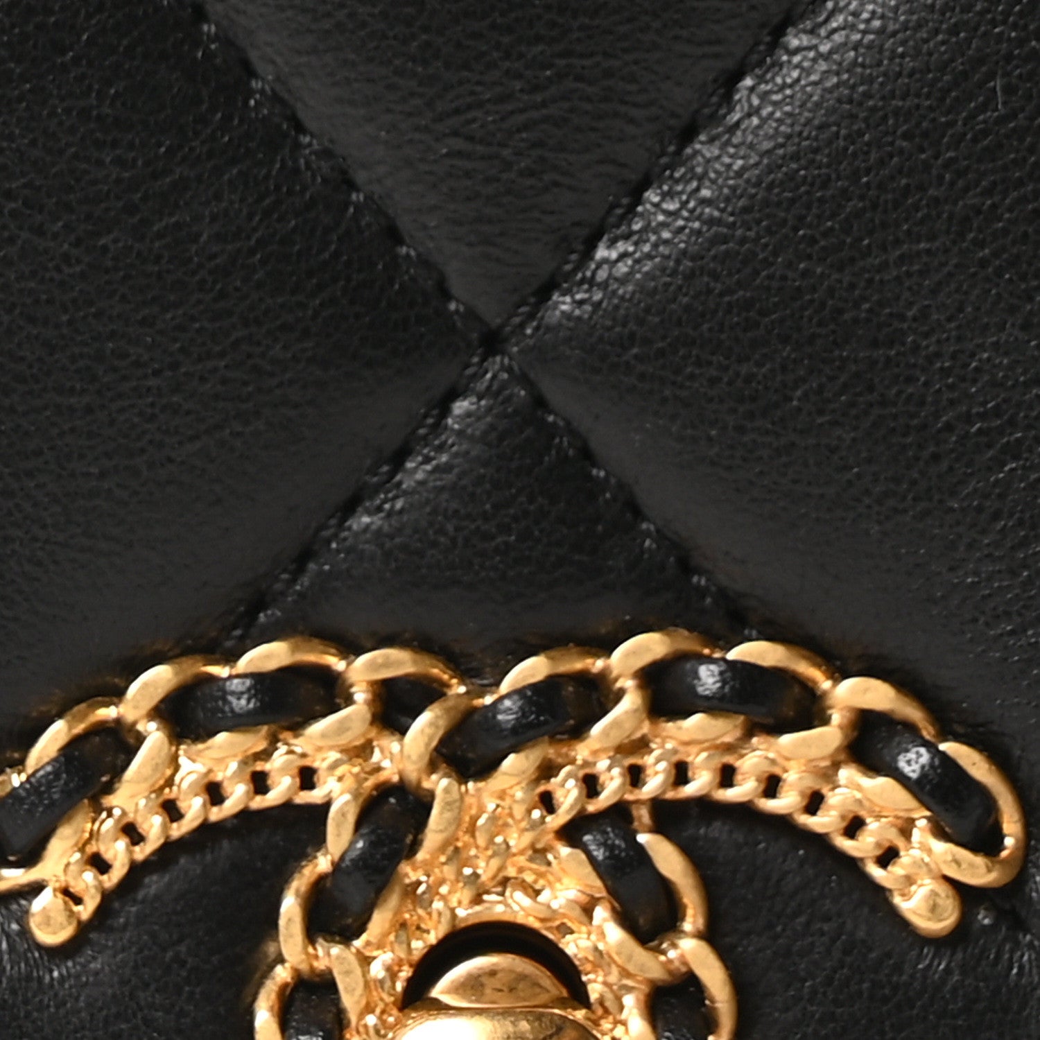 Chanel Lambskin Quilted On And On Medium Chain Flap Black 8 of 10