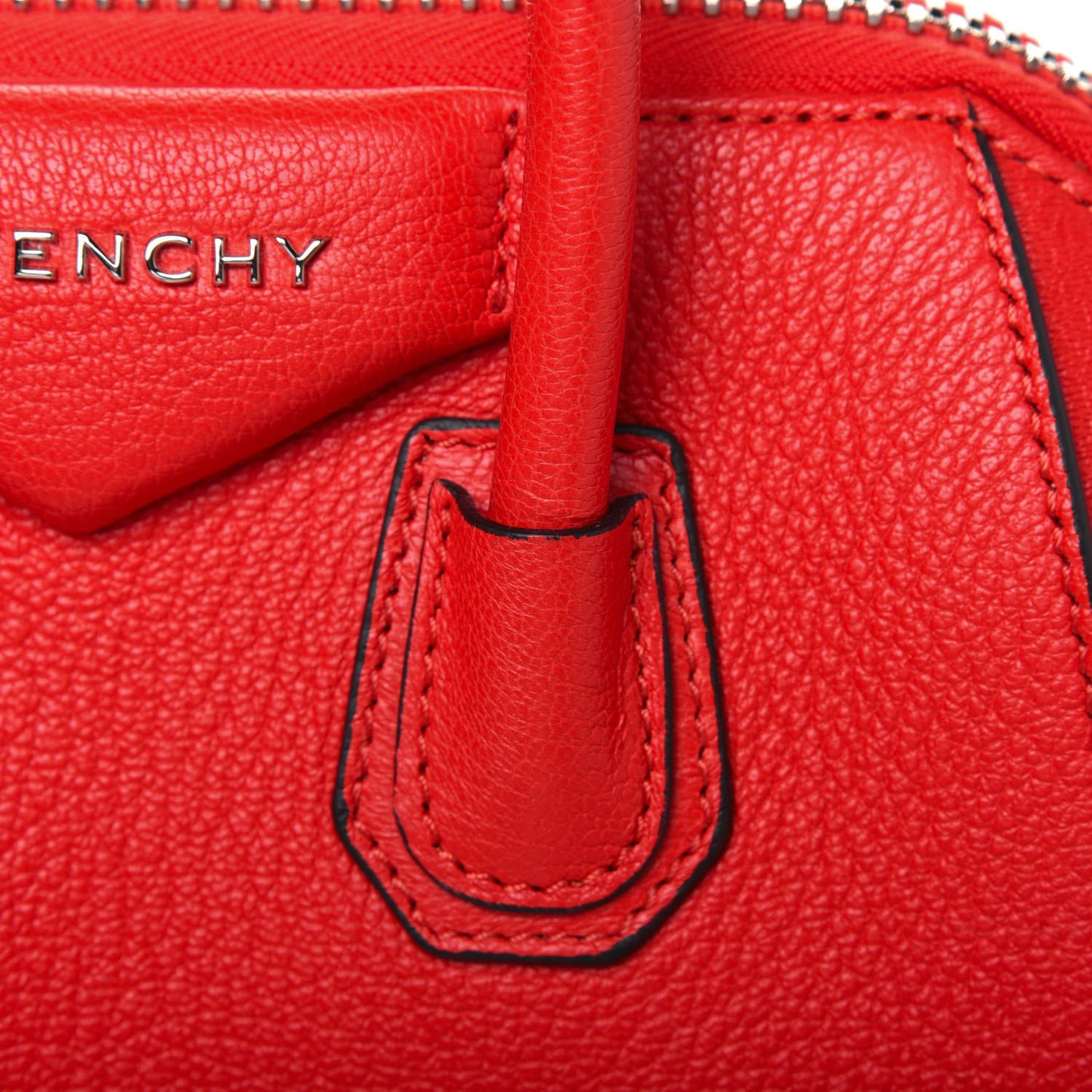 Sugar Goatskin Mini Antigona Pop Red