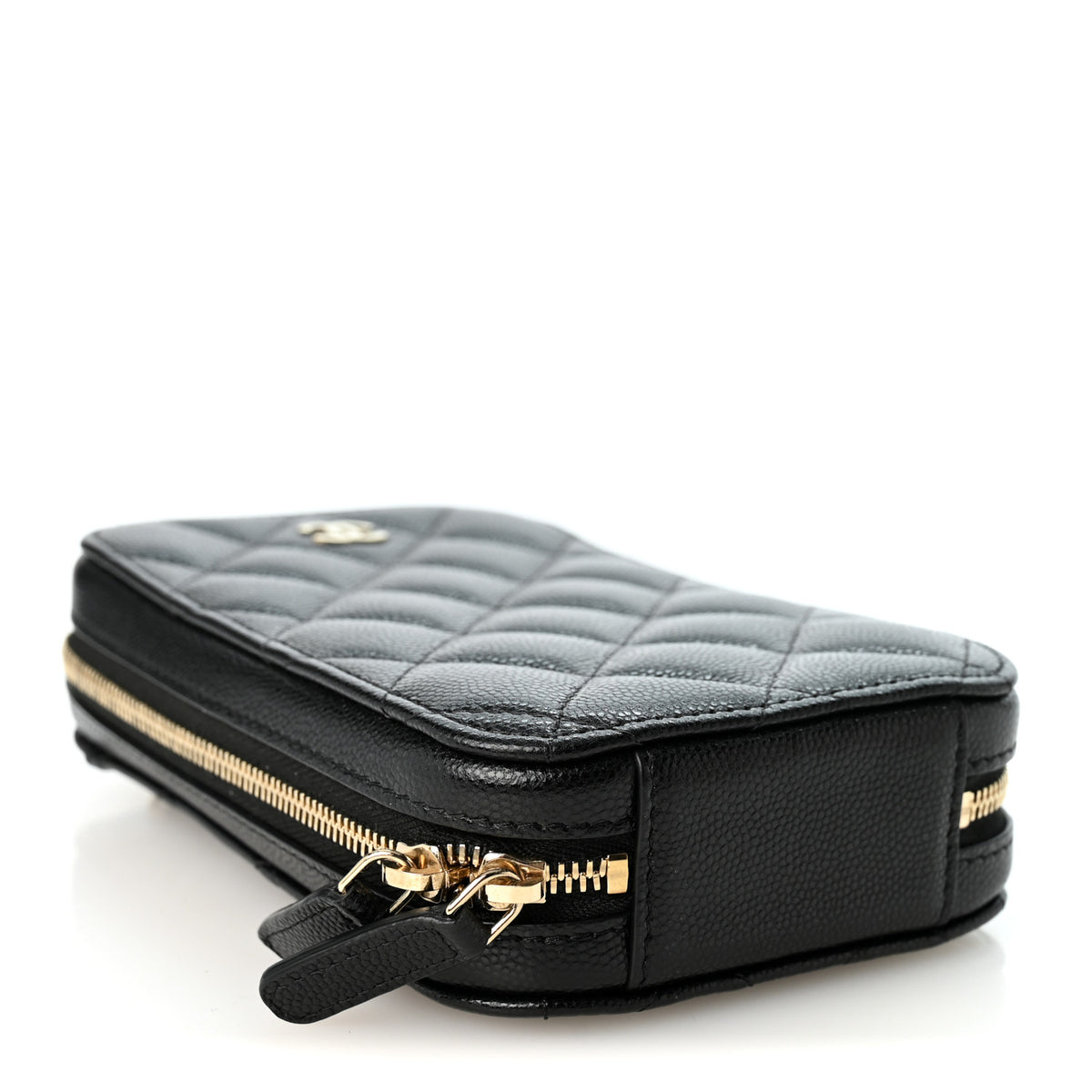 Chanel Caviar Quilted Phone Holder Wallet On Chain WOC Black 4 of 10