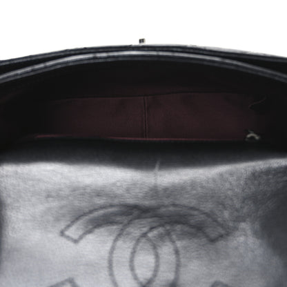 Chanel Shiny Goatskin Quilted Small Double Carry Waist Chain Flap Black 5 of 11