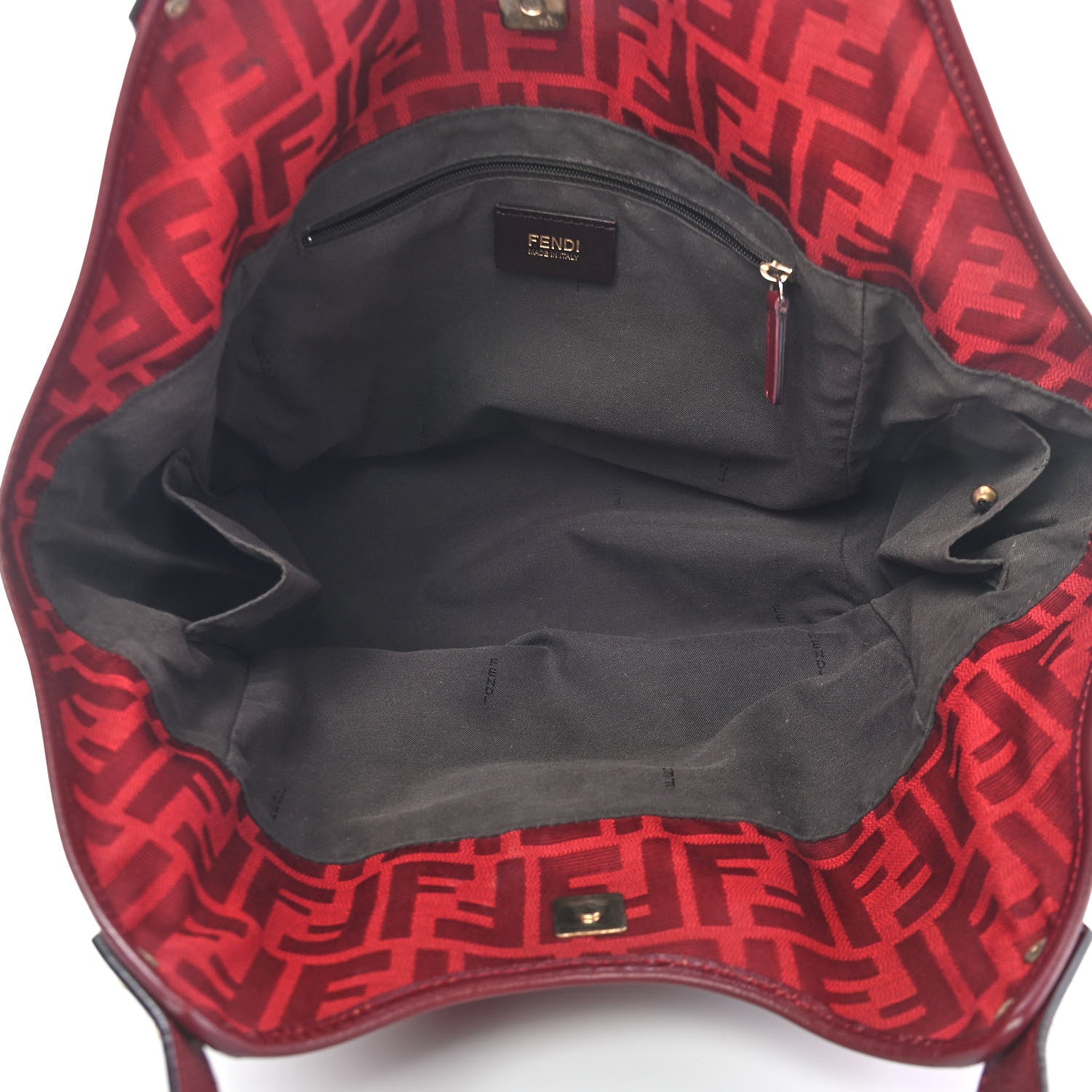 Fendi Zucca Large Chef Tote Red 4 of 9