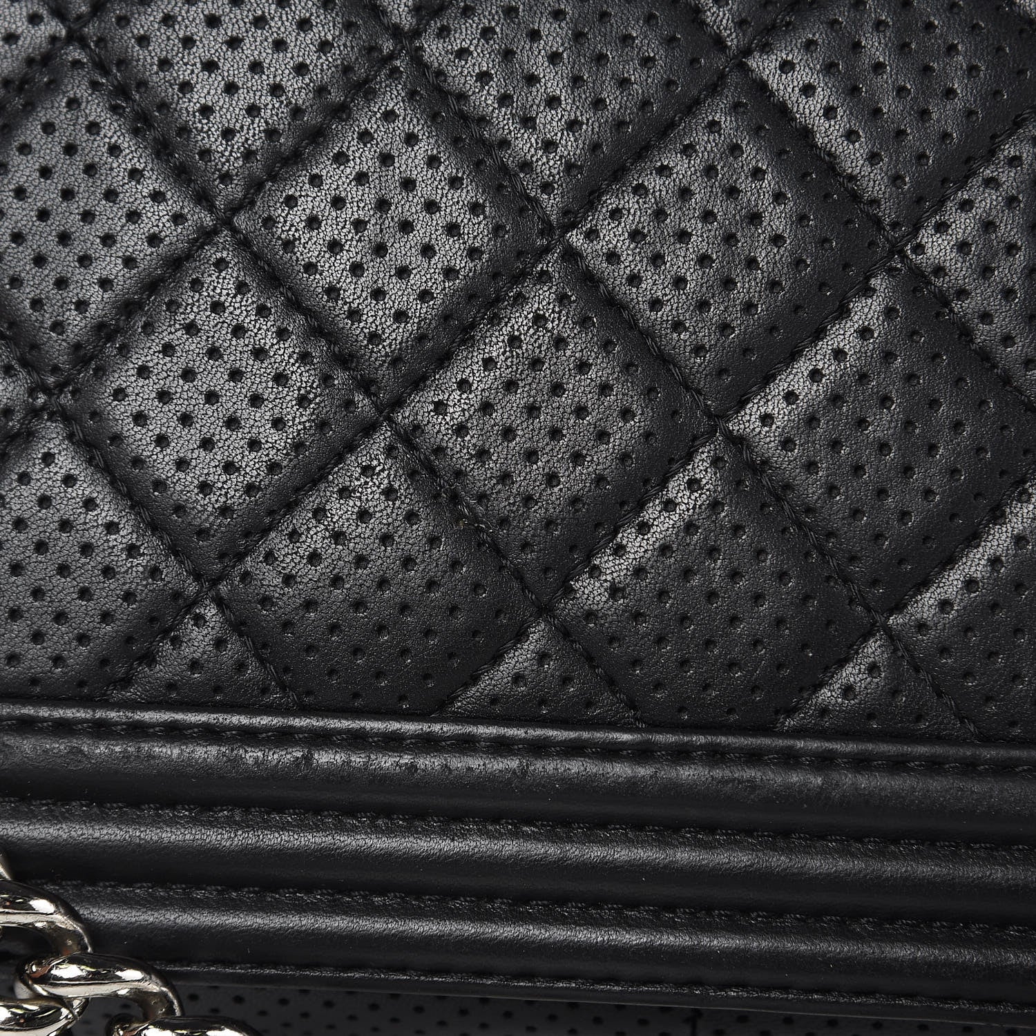 Chanel Perforated Lambskin Quilted New Medium Boy Flap Black 18 of 24
