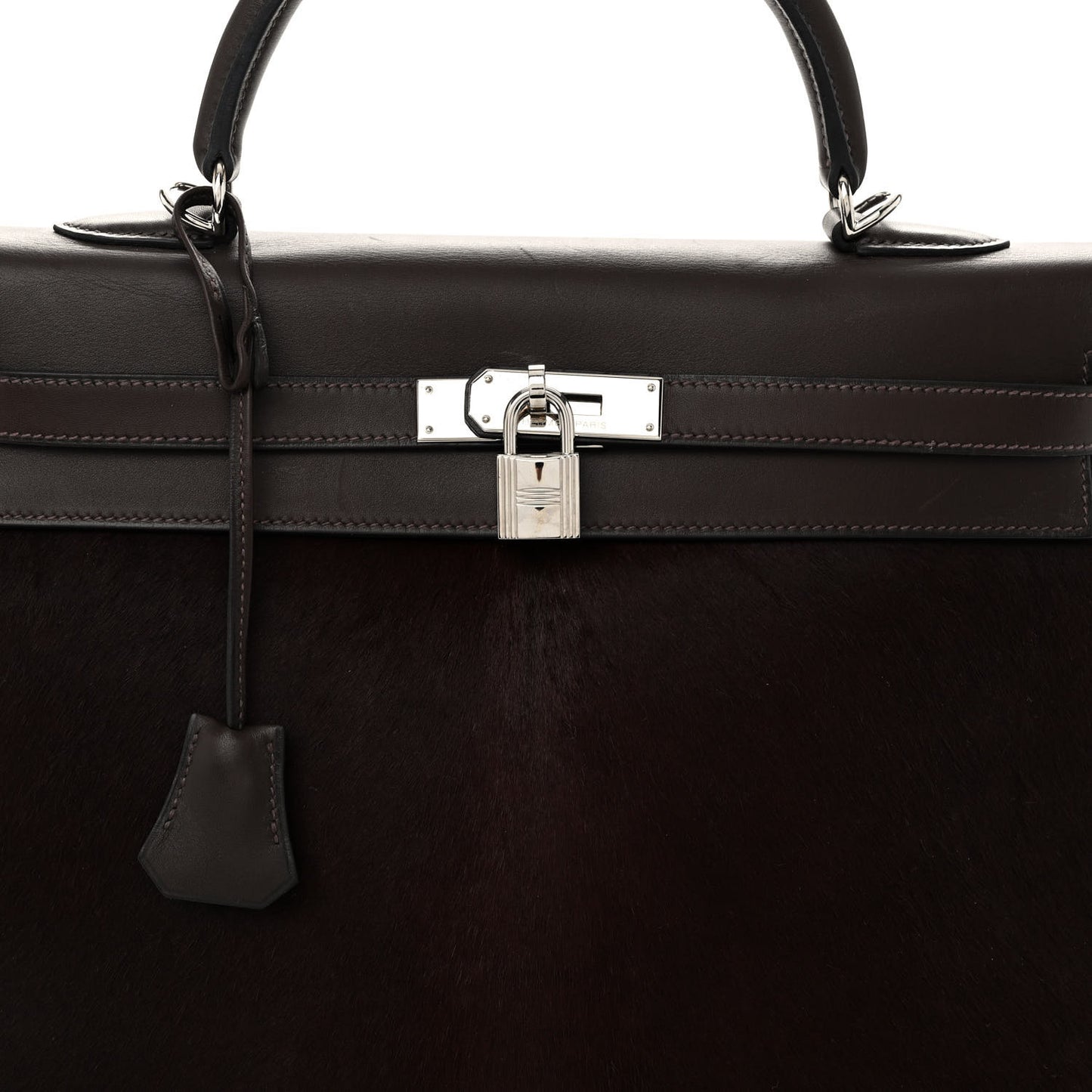 Pony Hair Swift Kelly Retourne 35 Chocolate