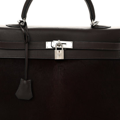 Hermes Pony Hair Swift Kelly Retourne 35 Chocolate 8 of 12