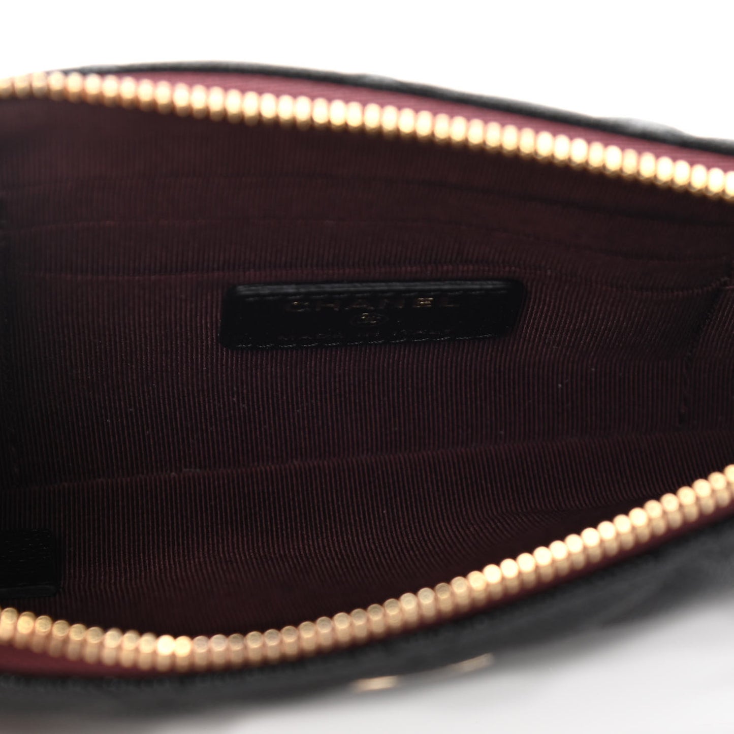 Caviar Quilted Cosmetic Case Black