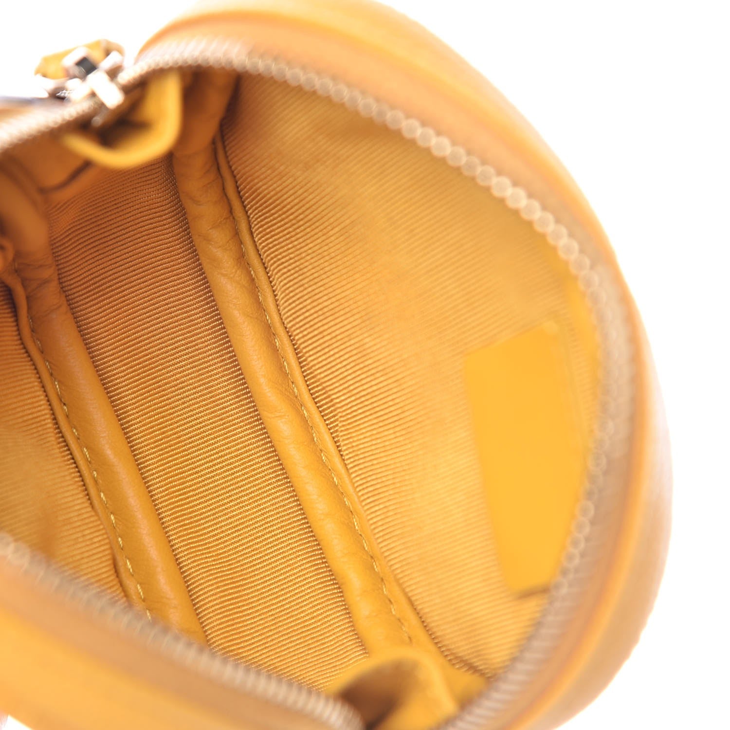 Chanel Caviar Quilted Zip Around Classic Coin Purse Yellow 5 of 8