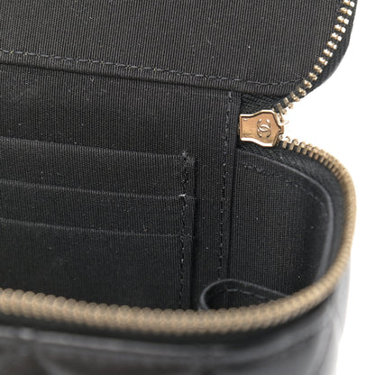 Chanel Lambskin Quilted Small Top Handle Vanity Case With Chain Black 9 of 14