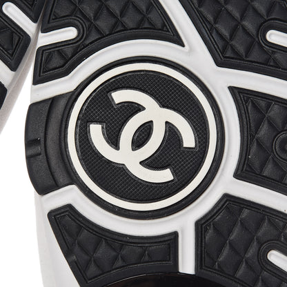 Chanel Calfskin Fabric Sneakers 41 White Silver Fluo Pink 9 of 10