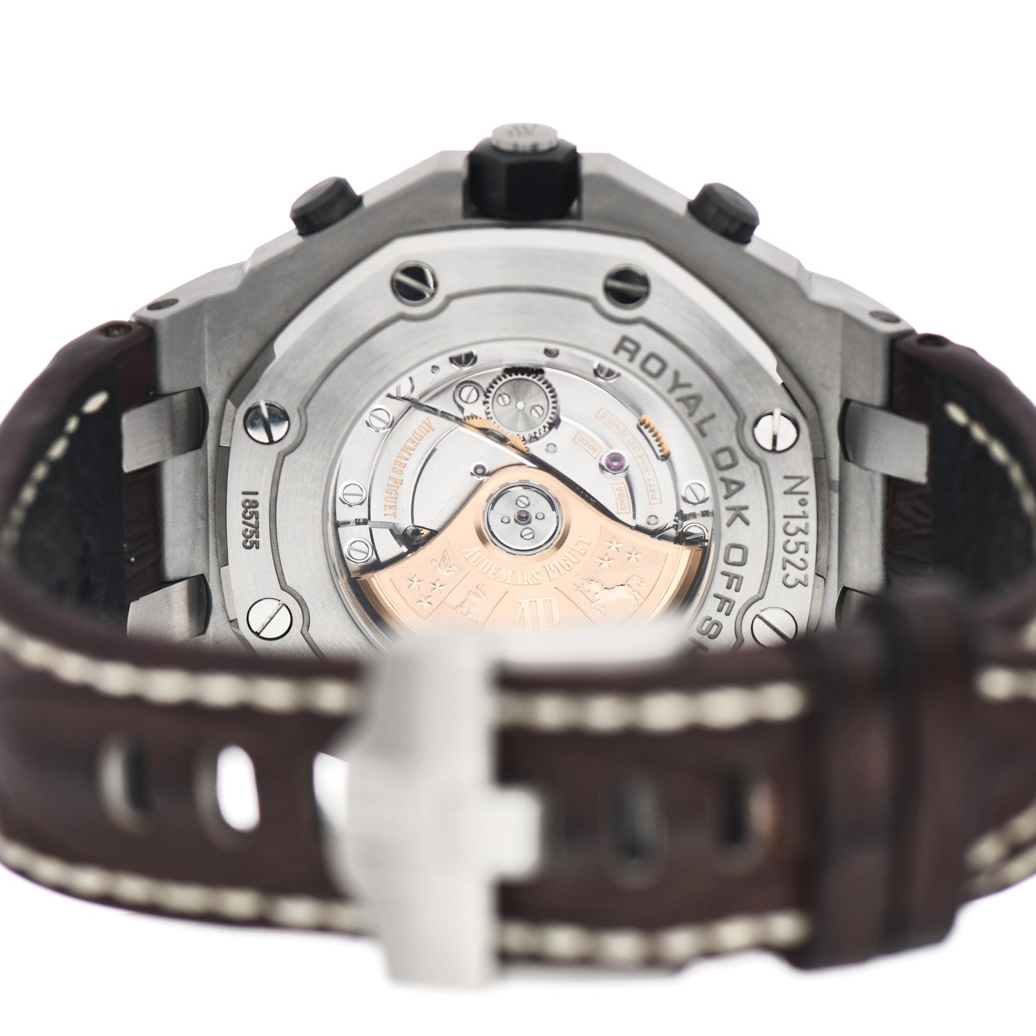 Audemars Piguet Stainless Steel Alligator 42mm Royal Oak Offshore Chronograph Automatic Watch Ivory 26470ST.OO.A801CR.01 4 of 4