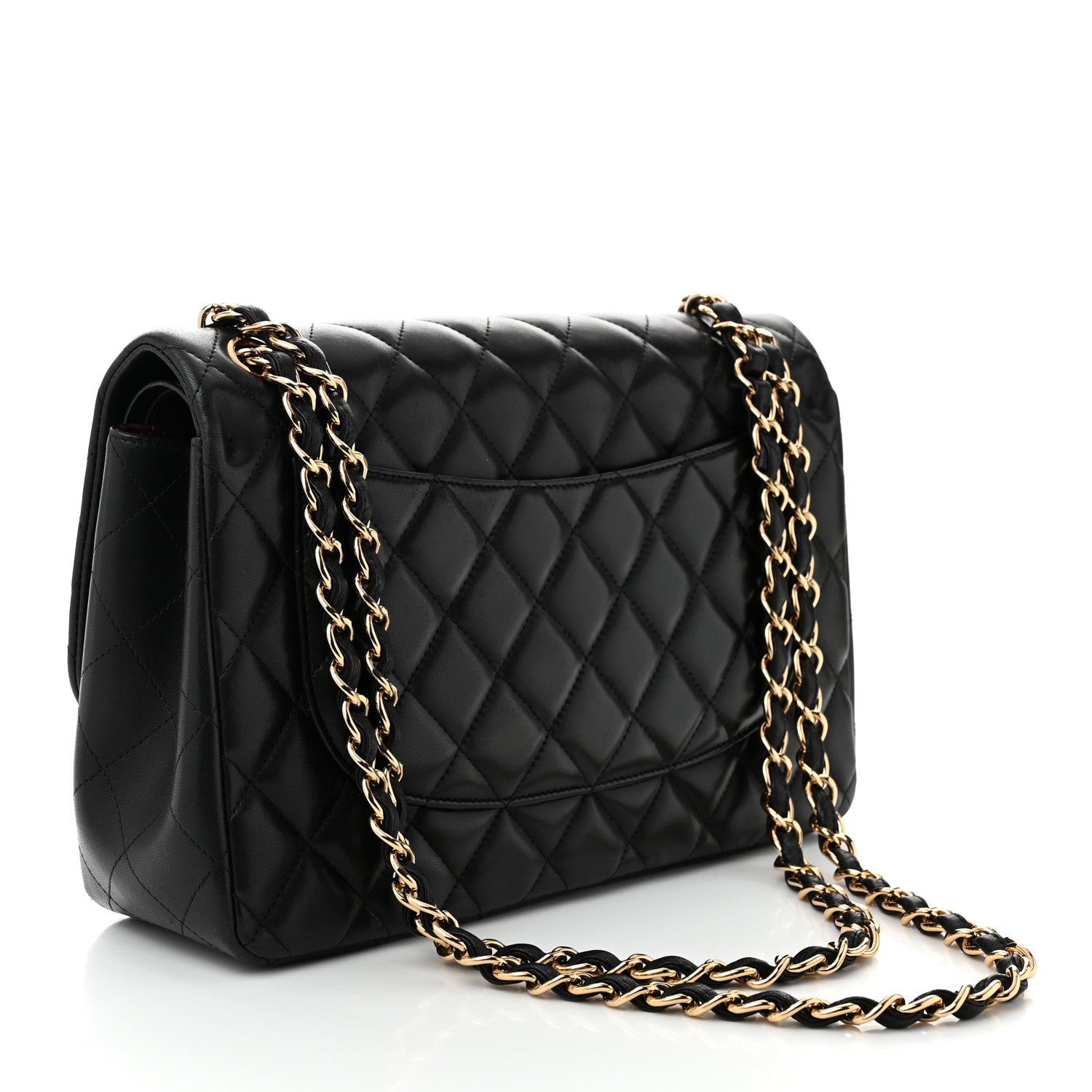 Chanel Lambskin Quilted Jumbo Double Flap Black 3 of 10
