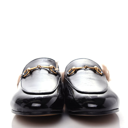 Gucci Patent Fur Womens Princetown Slippers 39 Black 2 of 9