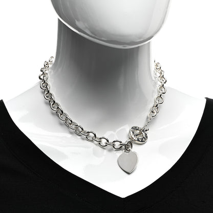 Tiffany Sterling Silver Heart Tag Toggle Necklace 2 of 4