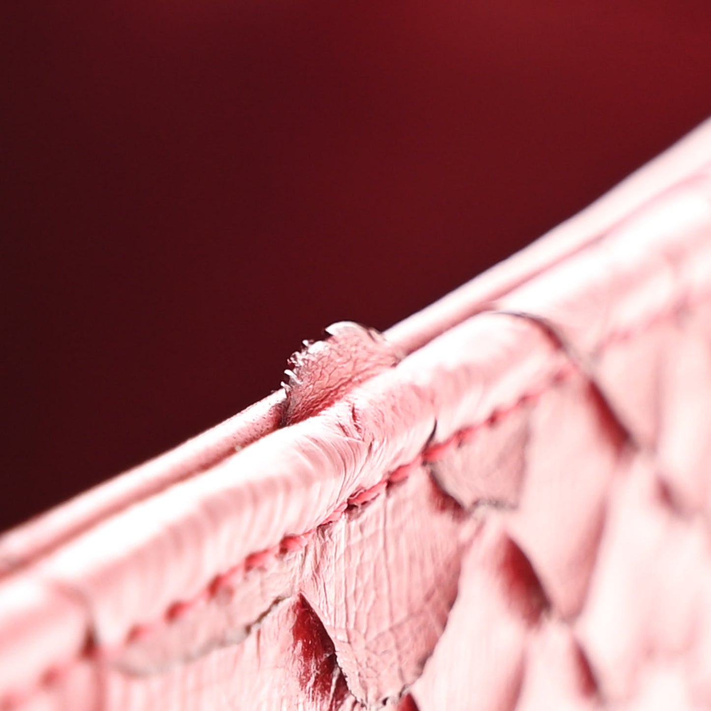 Snakeskin Mini Square Flap Red
