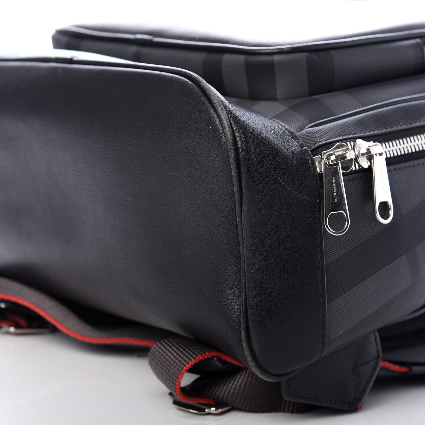 London Check Backpack Dark Charcoal