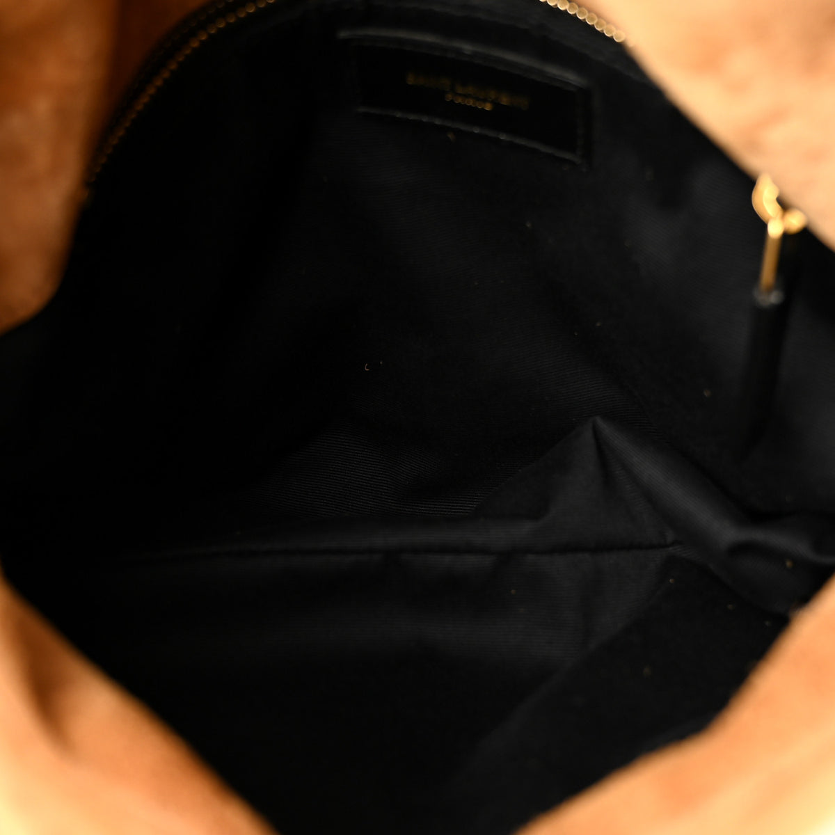 Saint Laurent Suede Calfskin Quilted Small Loulou Puffer Monogram Chain Satchel Cinnamon 5 of 10