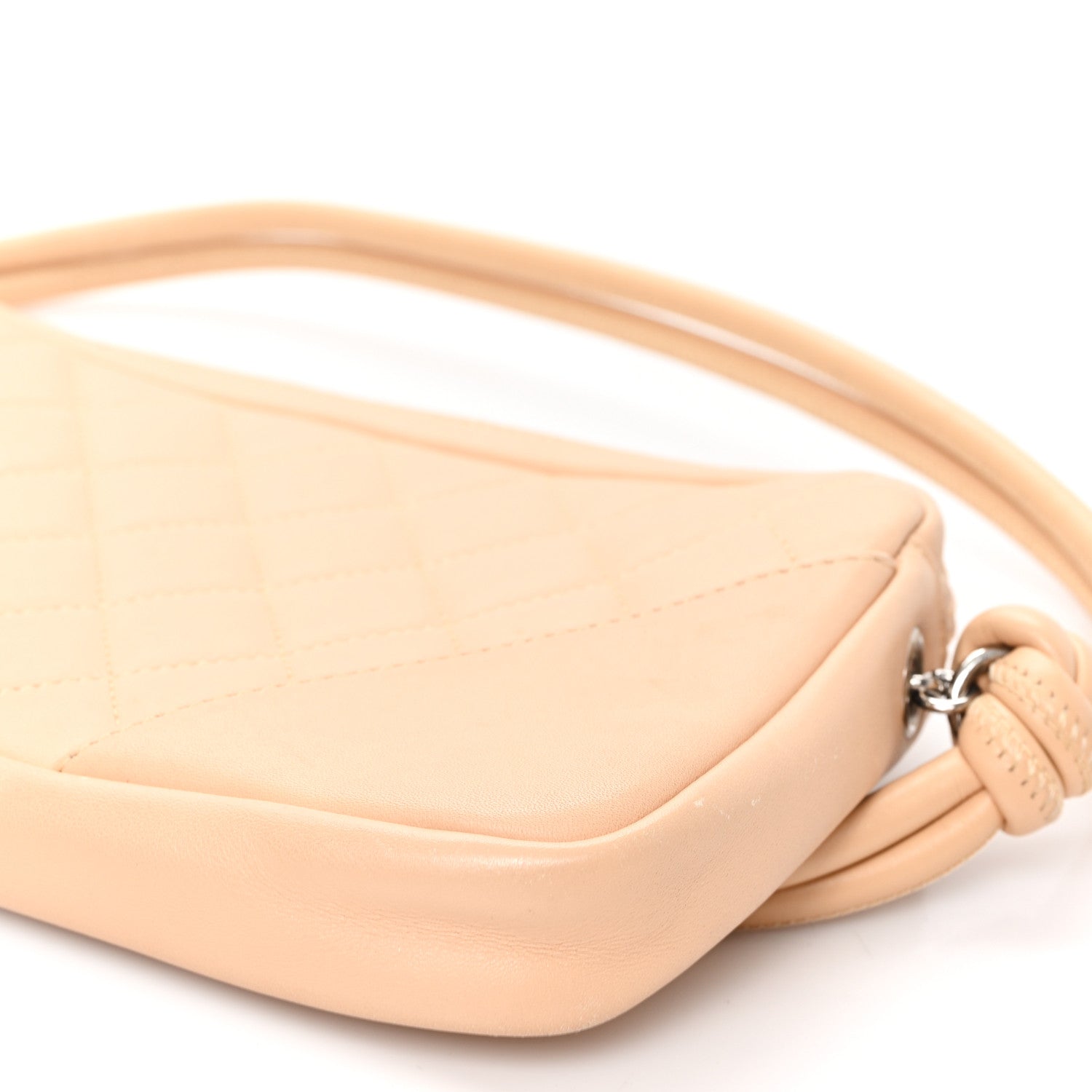 Chanel Calfskin Quilted Cambon Pochette Beige 10 of 11