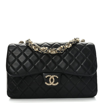 Chanel Lambskin Quilted Medium Westminster Pearl Flap Black 1 of 11
