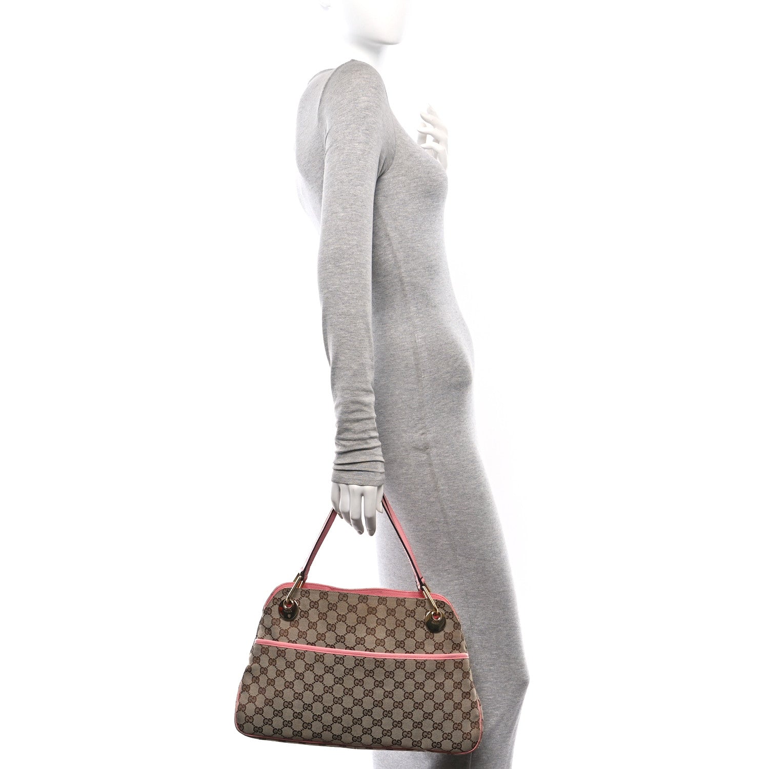 Gucci Monogram Medium Eclipse Shoulder Bag Pink 2 of 12