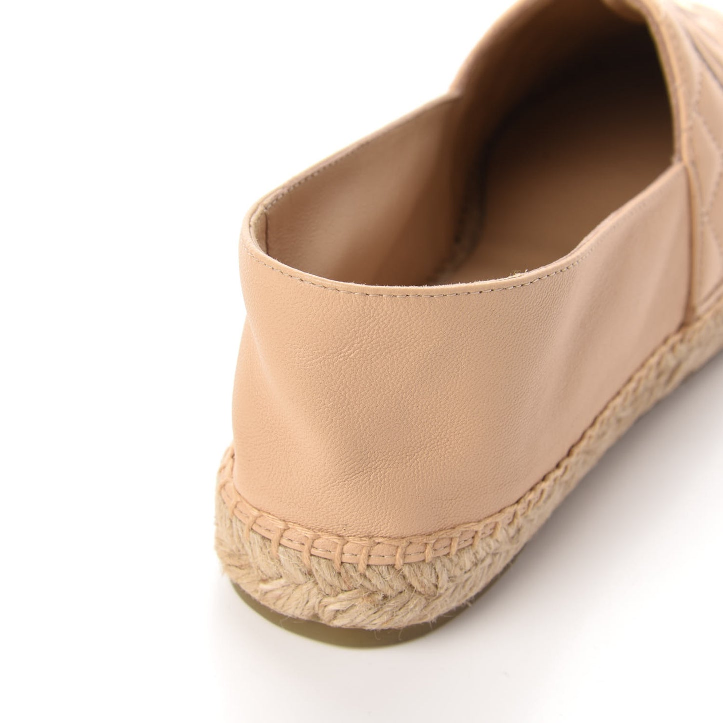 Lambskin Quilted CC Espadrilles 42 Beige