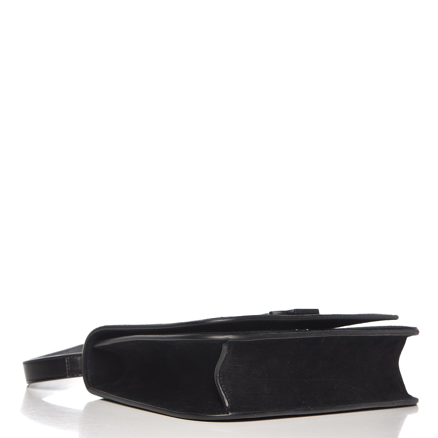 Saint Laurent Suede Small Spontini Saddle Bag Black 4 of 7