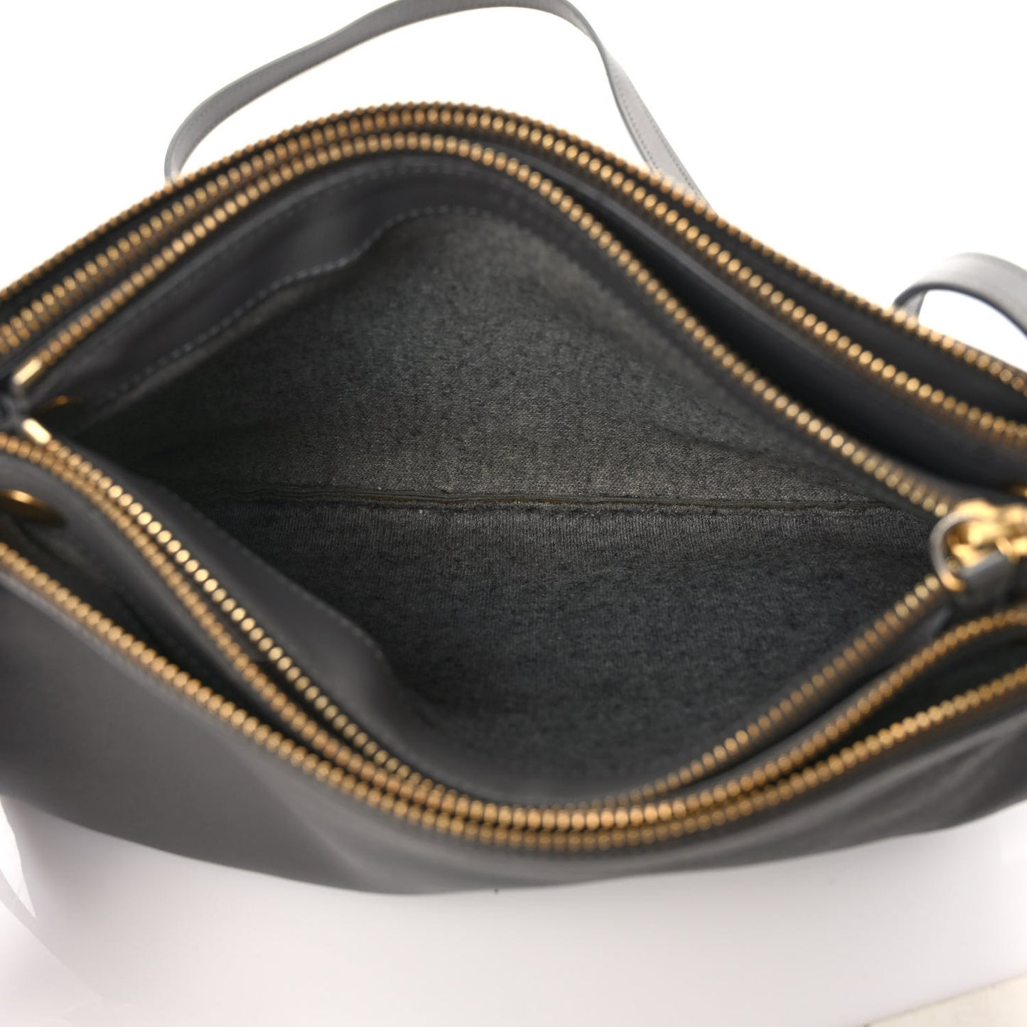 Lambskin Large Trio Crossbody Bag Medium Grey