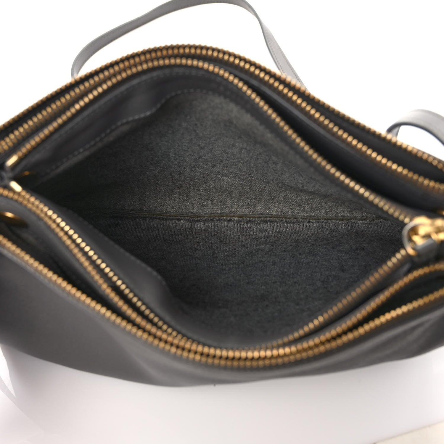 Celine Lambskin Large Trio Crossbody Bag Medium Grey 6 of 12