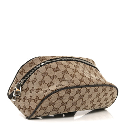 Gucci Monogram Dollar Calfskin Waist Pouch Beige Ebony Testa di Moro Marrone Scuro 4 of 10