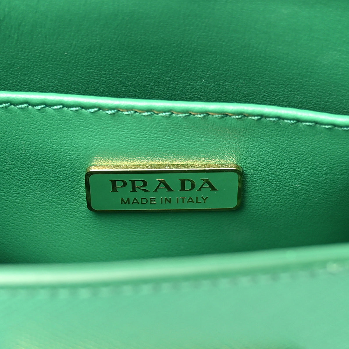 Prada Saffiano Lux Metal Triangle Handbag Mango 6 of 9