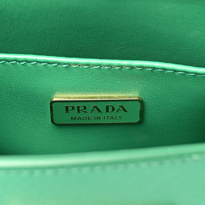Prada Saffiano Lux Metal Triangle Handbag Mango 6 of 9