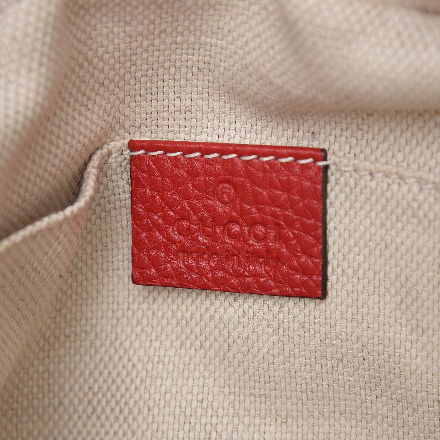 Pebbled Calfskin Small Soho Disco Bag Tabasco Red