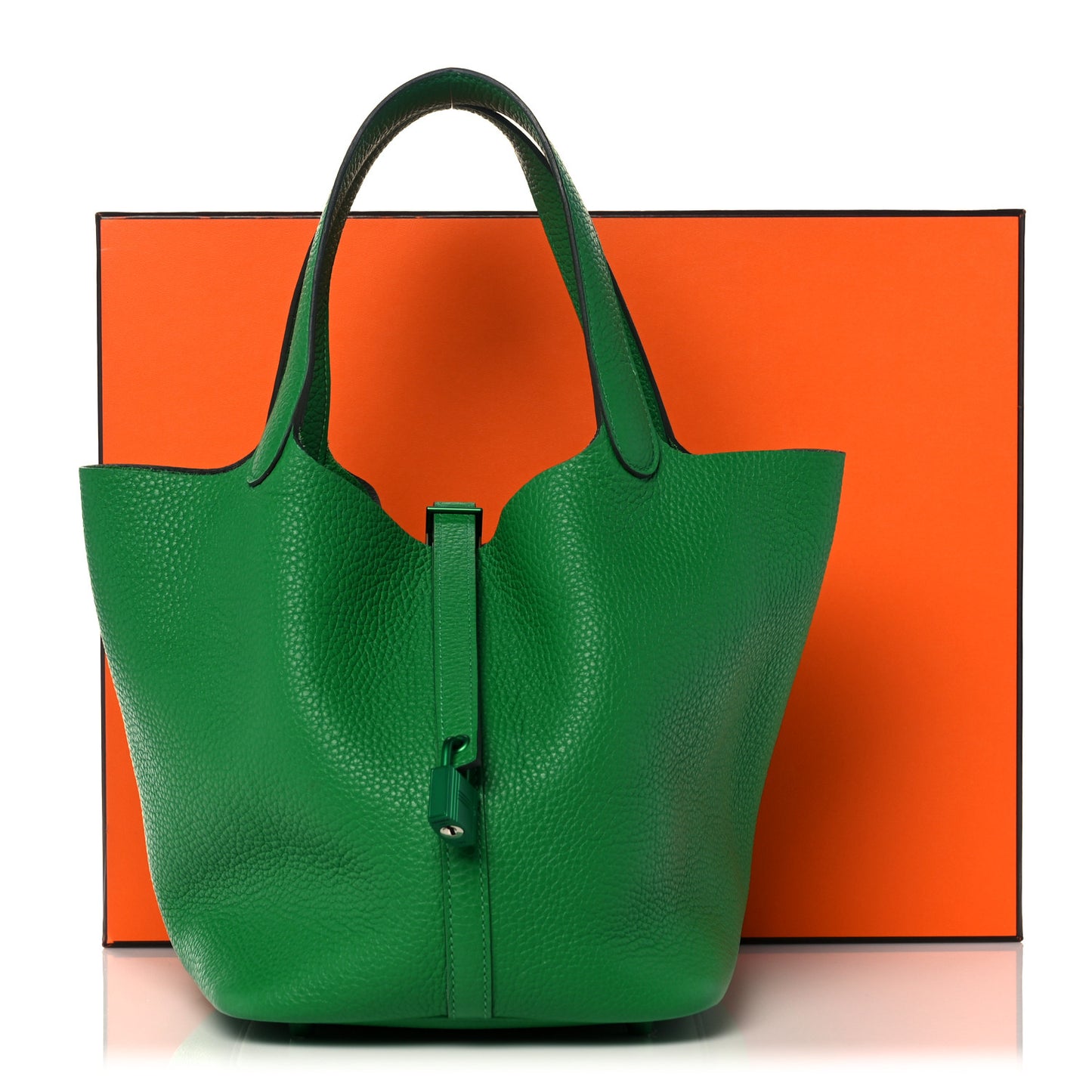 Taurillon Clemence Monochrome Picotin Lock 22 MM Bambou