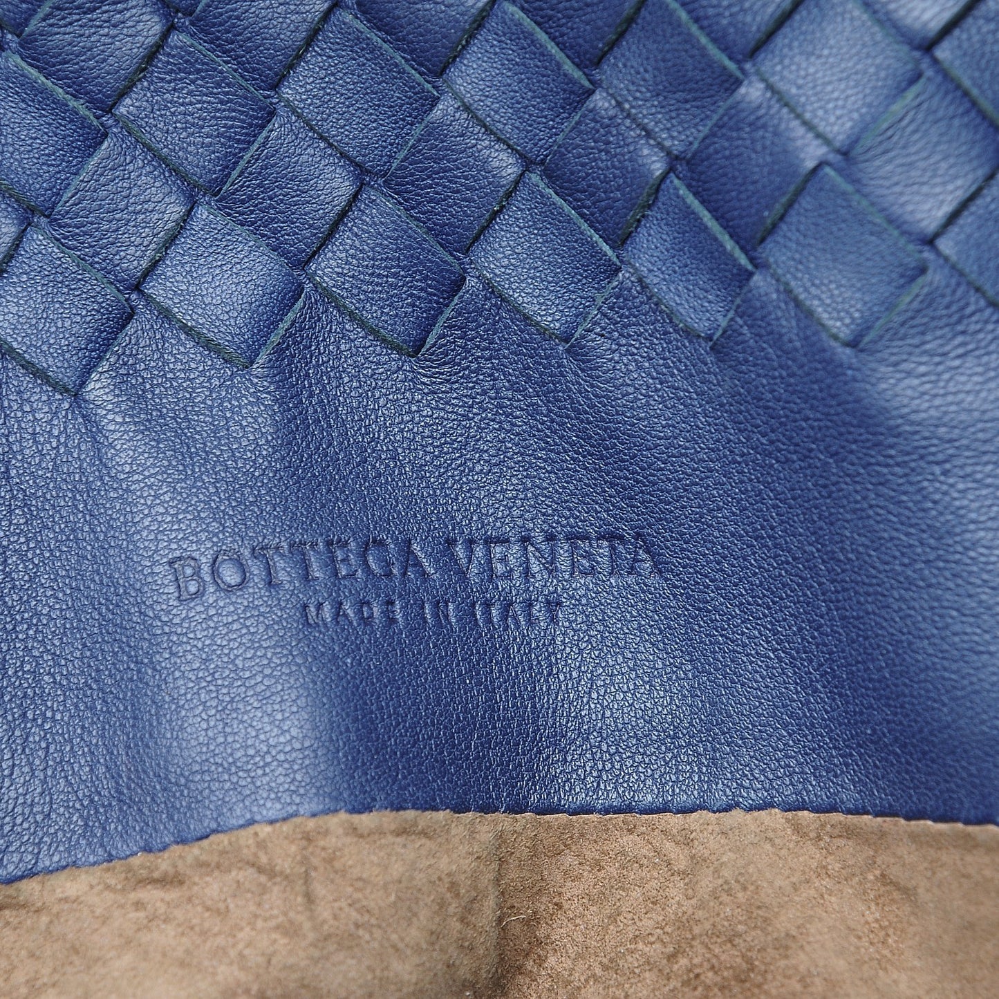 Nappa Intrecciato Large Tote Sapphire