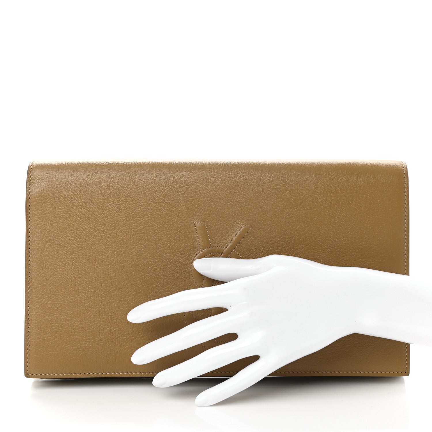 Saint Laurent Chevre Belle De Jour Flap Wallet Beige 2 of 8