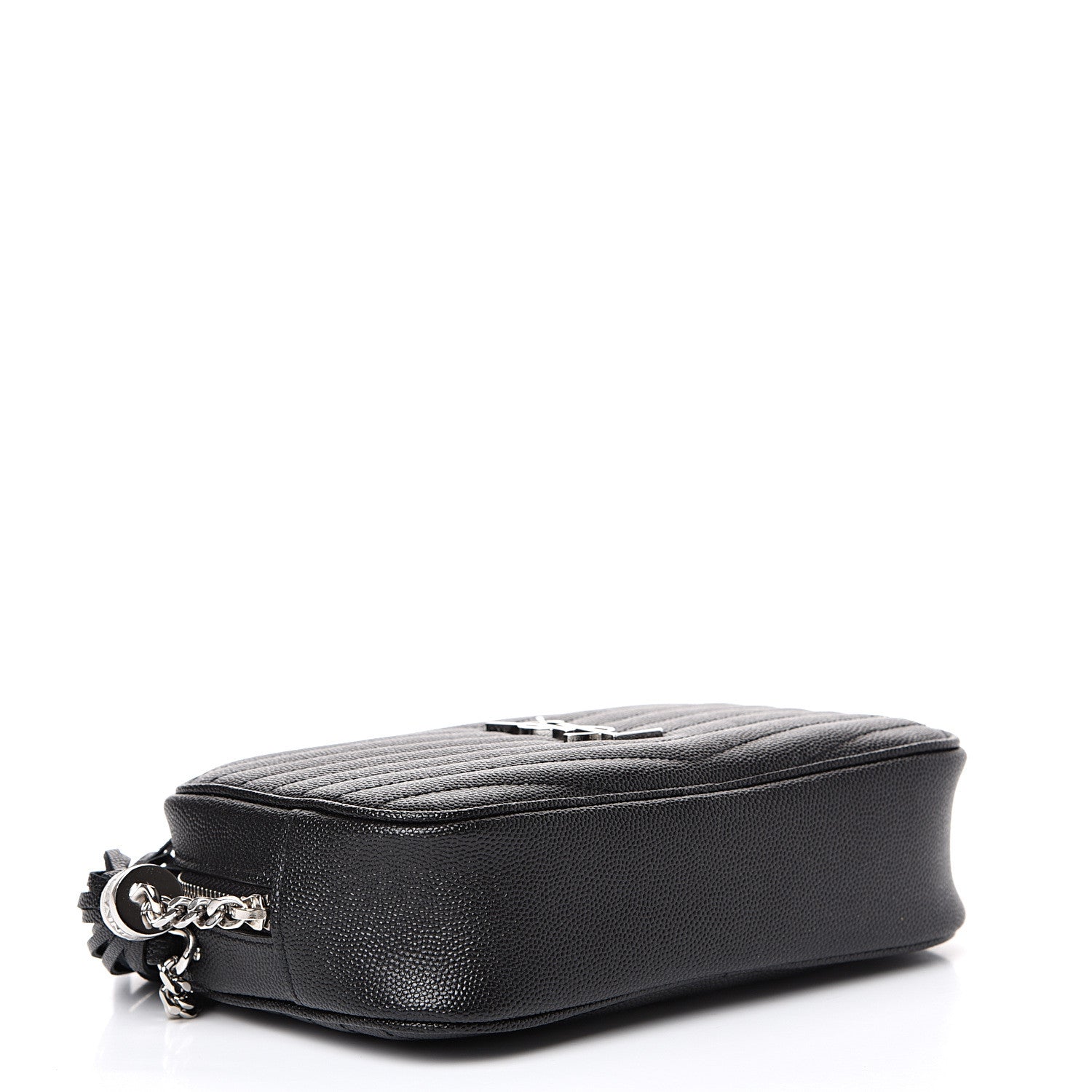 Saint Laurent Grain De Poudre Matelasse Monogram Mini Lou Camera Bag Black 3 of 11