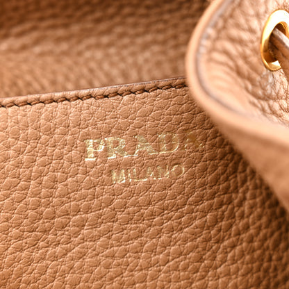 Prada Vitello Daino Drawstring Bucket Beige 6 of 9