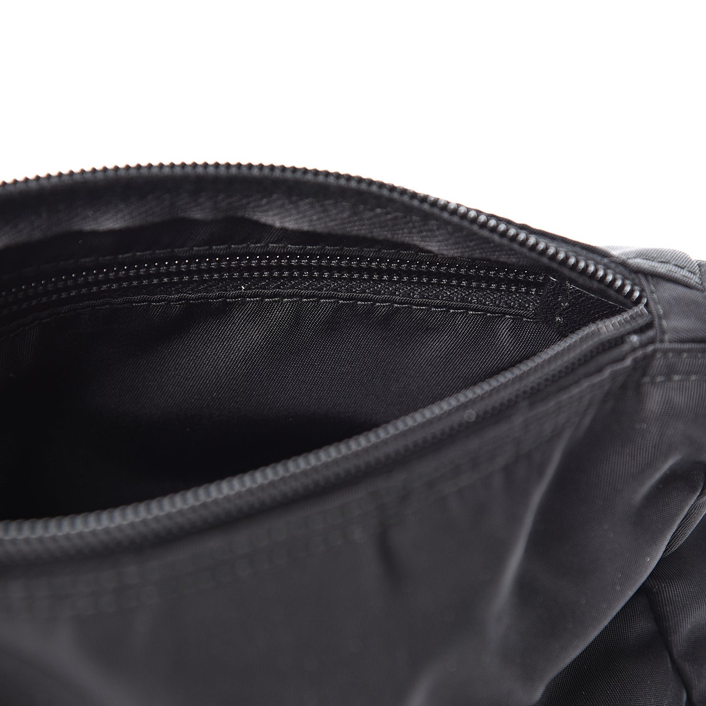 Nylon Tessuto Cosmetic Pouch Black