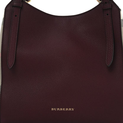 Burberry Grainy Calfskin House Check Small Canterbury Mahogany Red 7 of 9