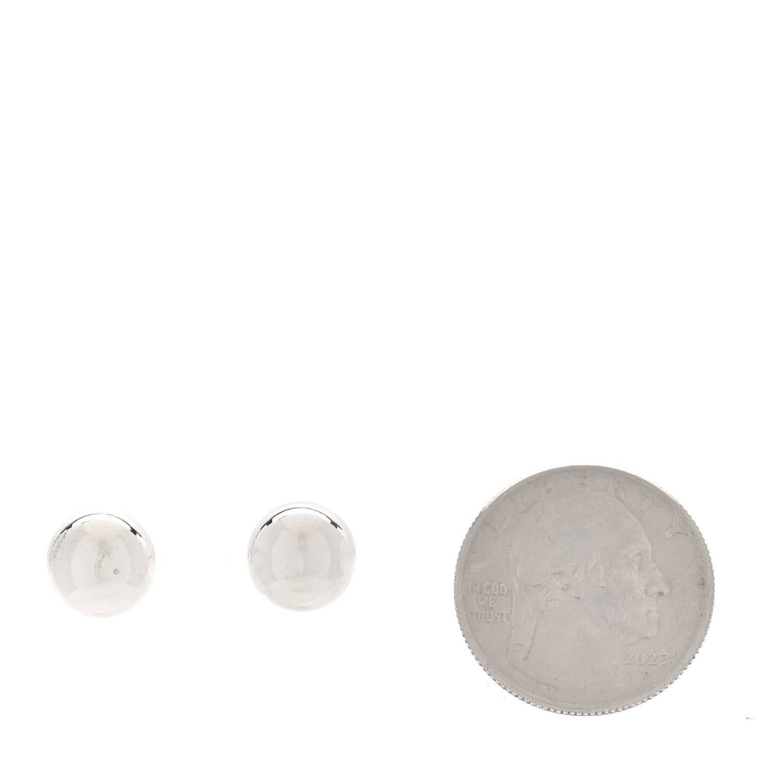 Tiffany Sterling Silver 10mm HardWear Ball Earrings 2 of 4
