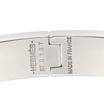 Hermes Enamel Narrow Clic Clac H Bracelet GM White 4 of 5