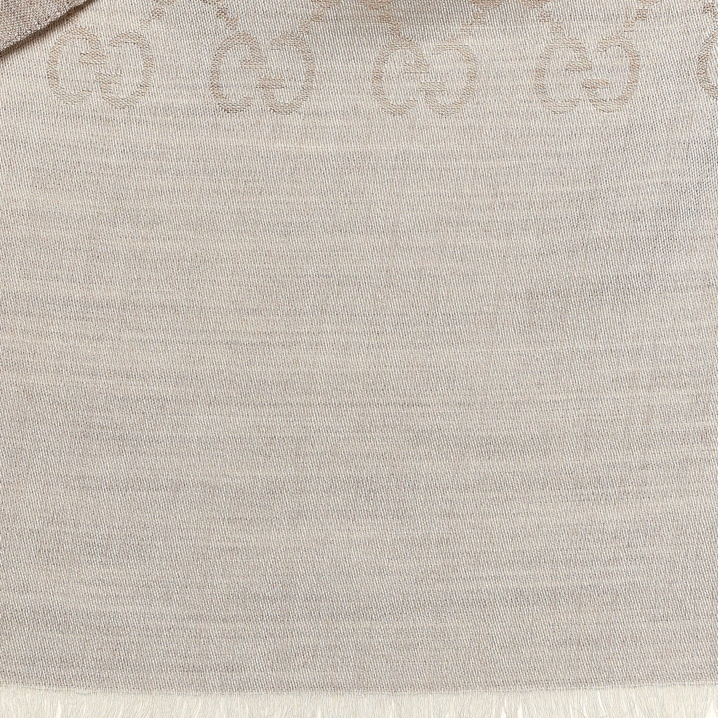 Wool Silk GG Monogram GGNat Plus Scarf Sand