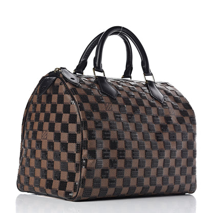 Louis Vuitton Damier Paillettes Speedy 30 Black 3 of 9